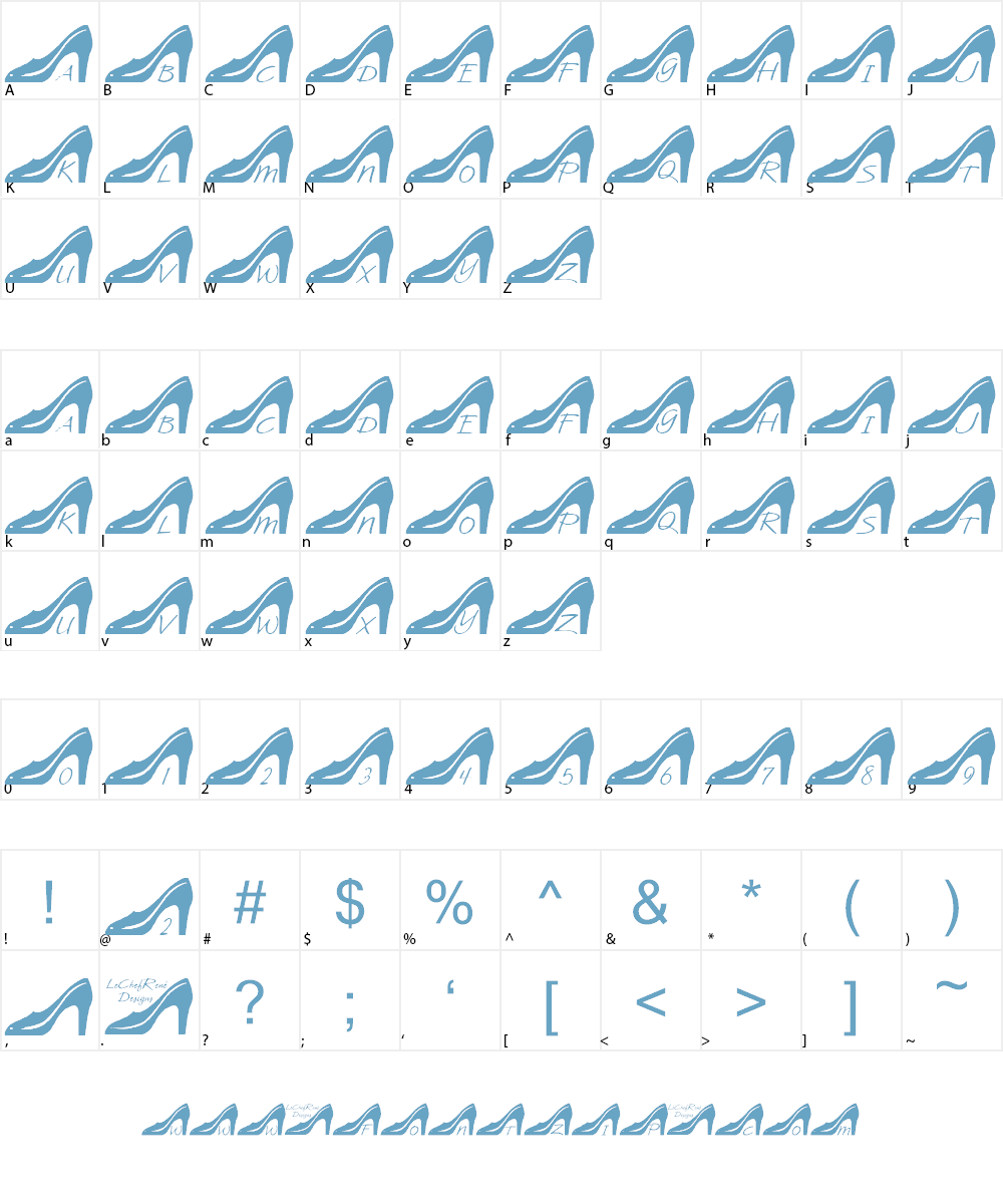 LCR Lisa's Pumps Font Character